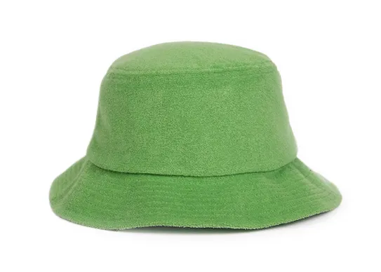green terry bucket hat