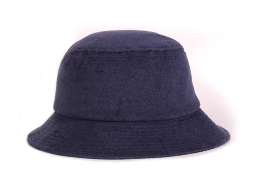 navy terry bucket hat