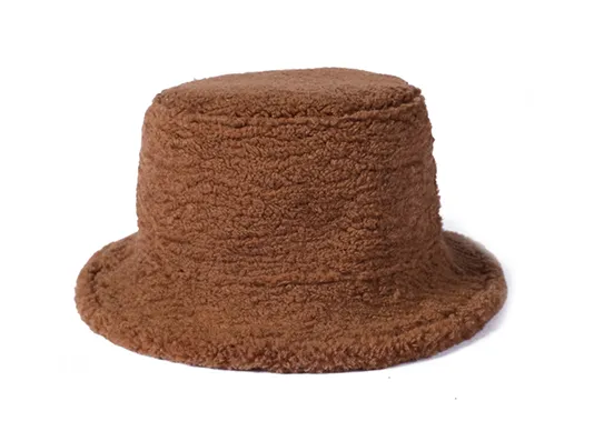 fuzzy bucket hat outside