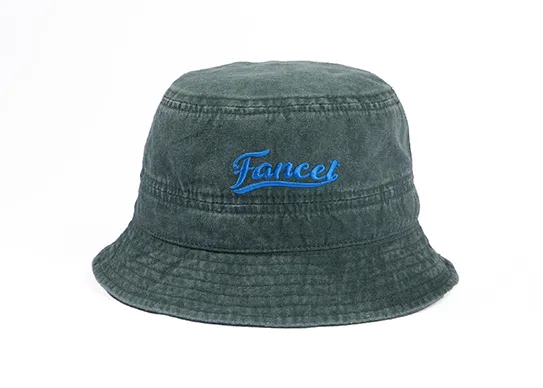 green washed bucket hat