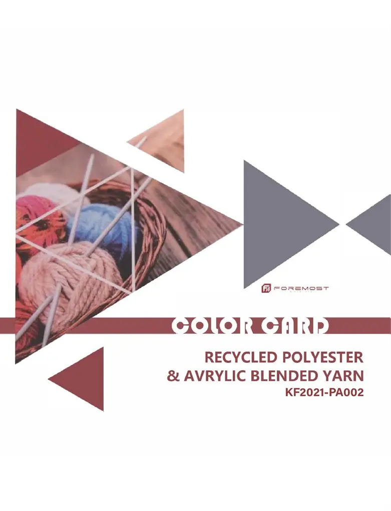 KF2021-PA002 reciclado poliéster & acrílico fio de mistura