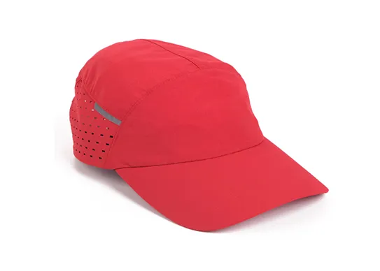 red nylon baseball cap