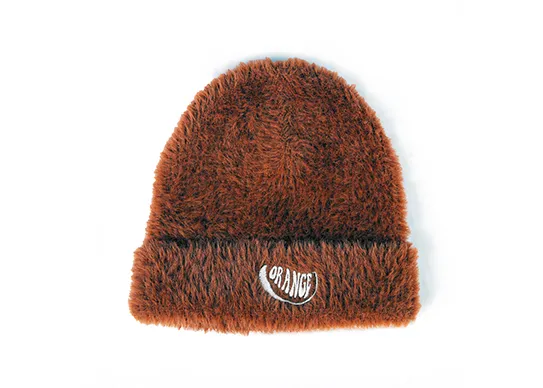 brown furry beanie hats