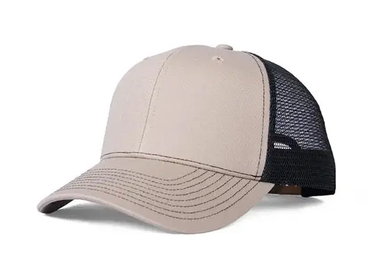 brown and black trucker hat