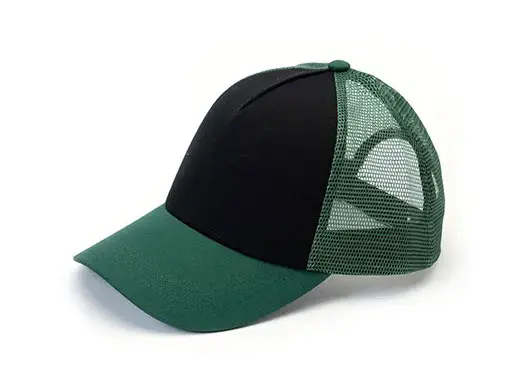 green and black trucker cap