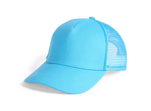 light blue trucker hat