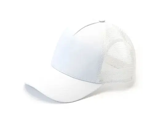 white trucker cap