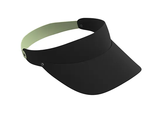 black and green sun visor