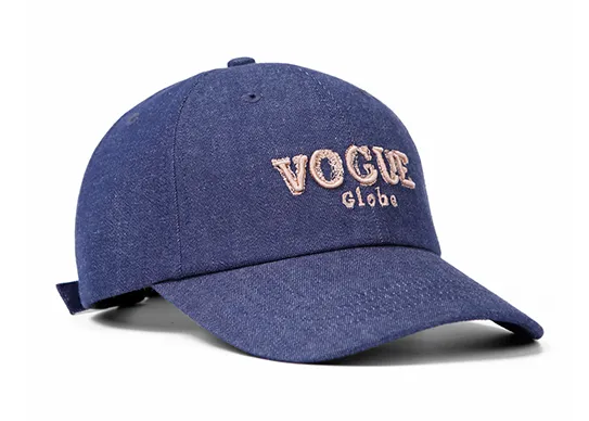 dark blue denim baseball cap