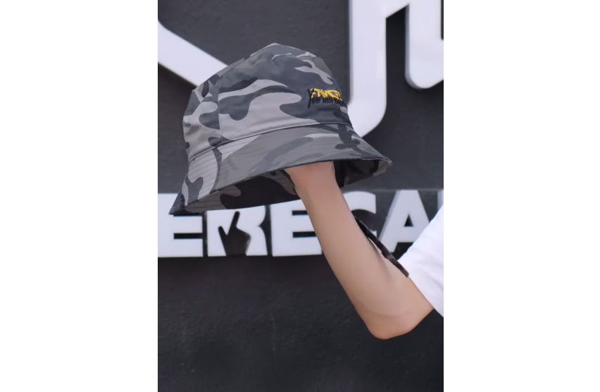 Chapéu de balde de camo impresso personalizado homens 100% algodão