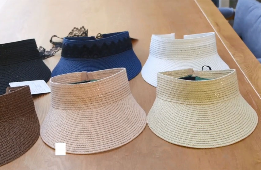 Mulheres personalizadas proteção UV verão sol viseira chapéu de viseira