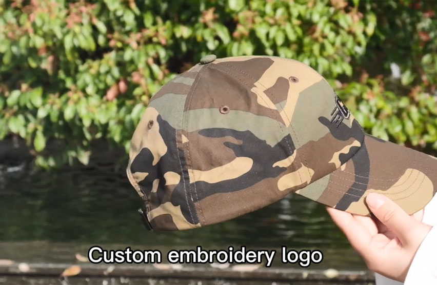 Logotipo bordado personalizado por atacado 6 painel camuflagem boné de beisebol militar do exército