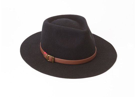 Chapéus de feltro de lã de aba larga personalizados Fedora