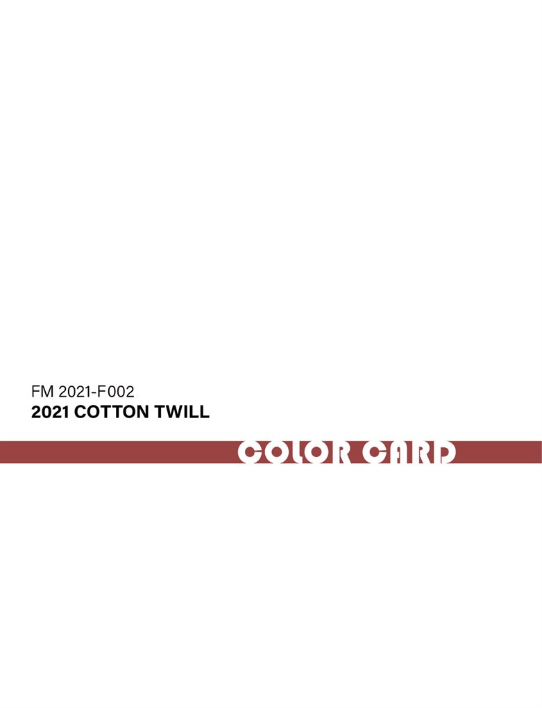 FM2021-F002 de algodão 2021 Twark