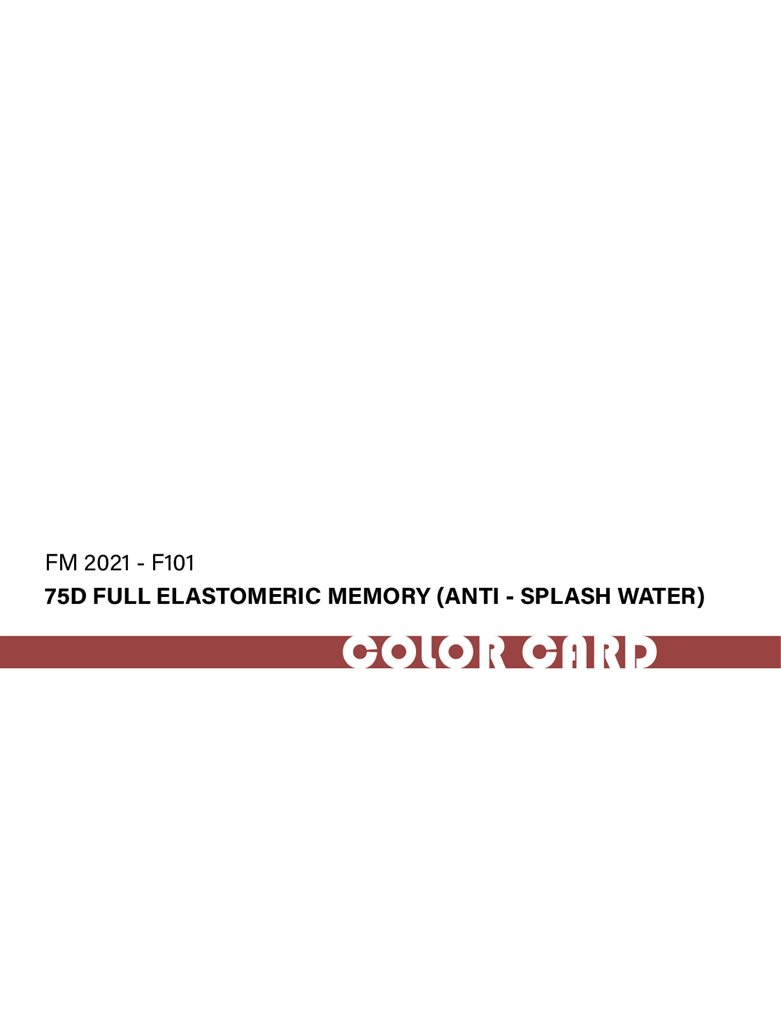 FM2021-F101 100% poliéster memória elastomérica