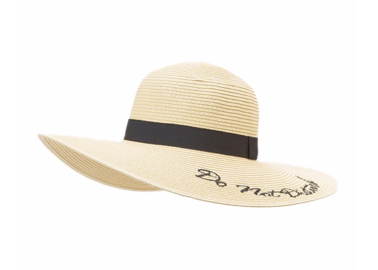 embroidered straw hat