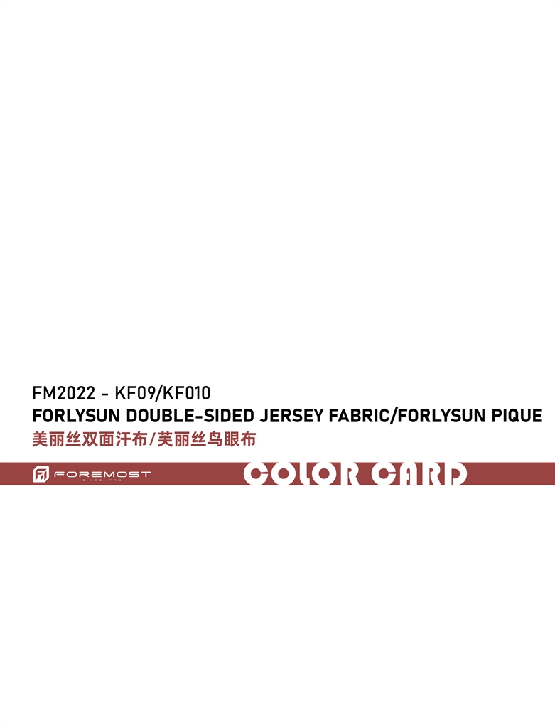 FM2022-KF09-KF010 Forlysun tecido de camisa dupla face/Forlysun Pique