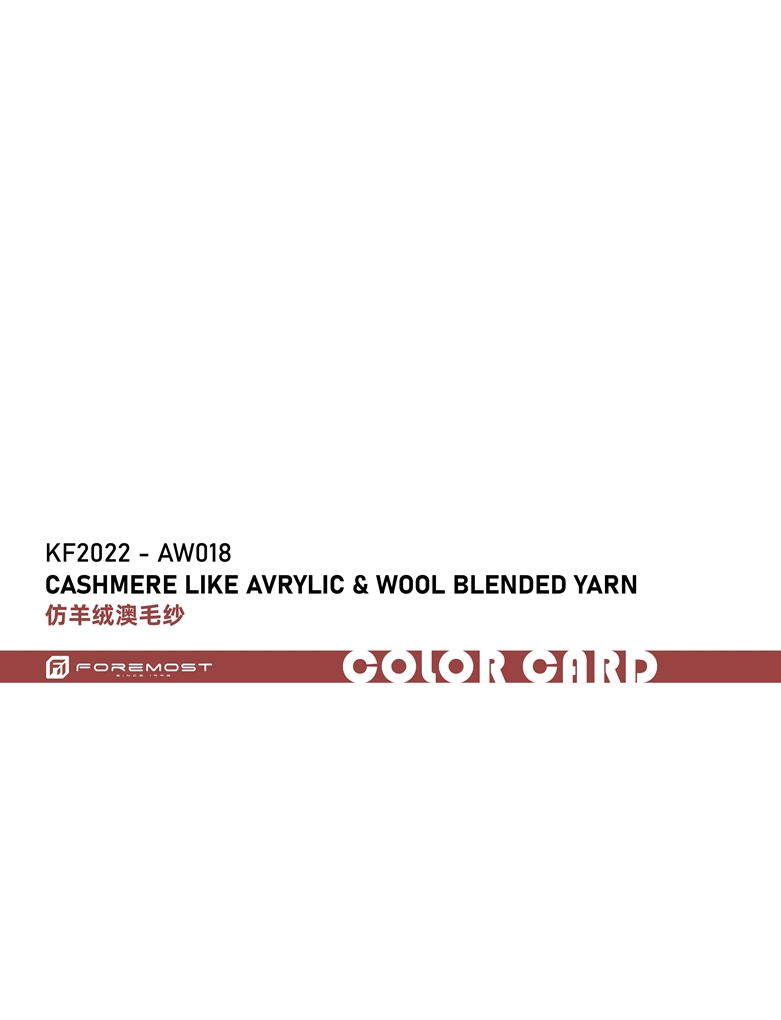 Cashmere KF2022-AW018 como fios de lã e acrílico